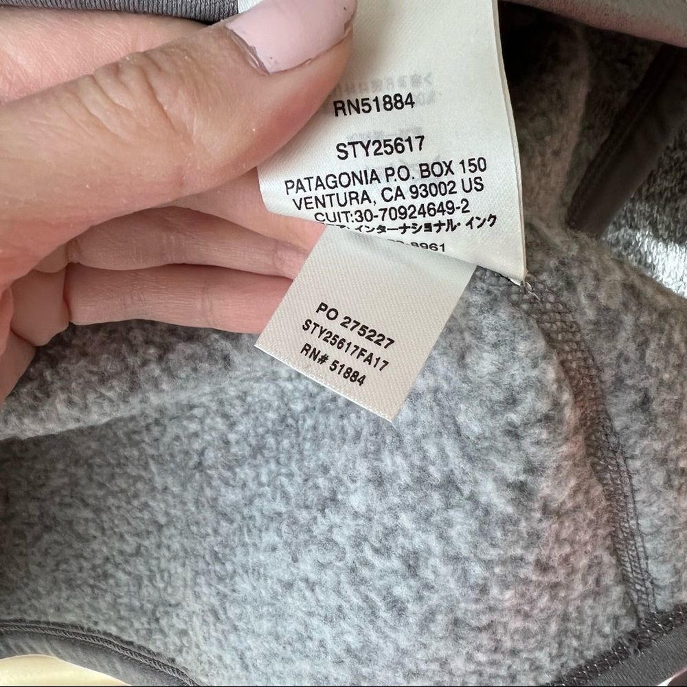 Patagonia Women’s Gray Better Sweater Quarter Zip Pullover Small - Picture 5 of 8